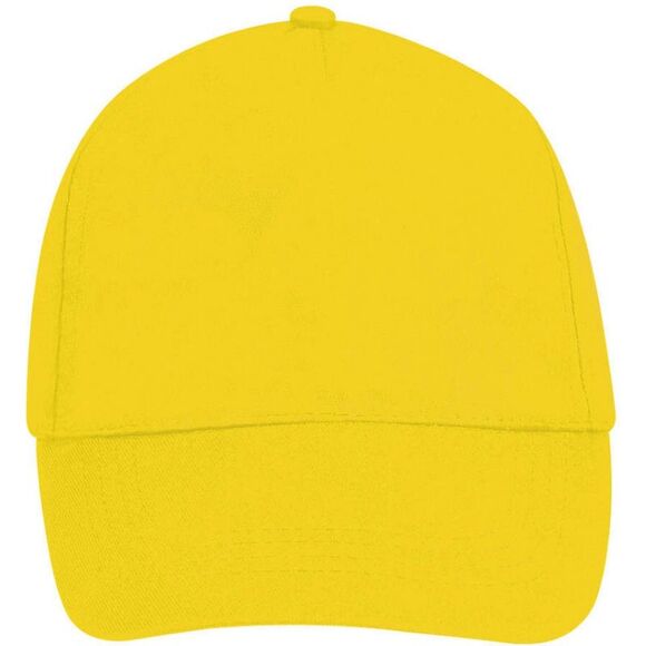 SOLS Unisex Buzz 5 Panel Baseball Cap / Gold - Picture 4 of 5